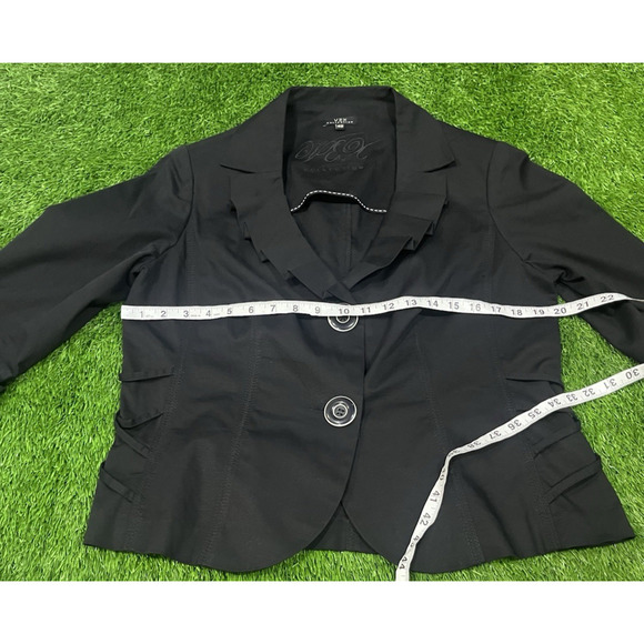 Vex Collection Women's Two-Button 90's Blazer Black Stretch Lightweight 42 - Picture 9 of 9